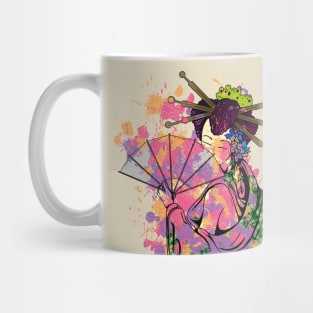 Abstract Geisha Mug